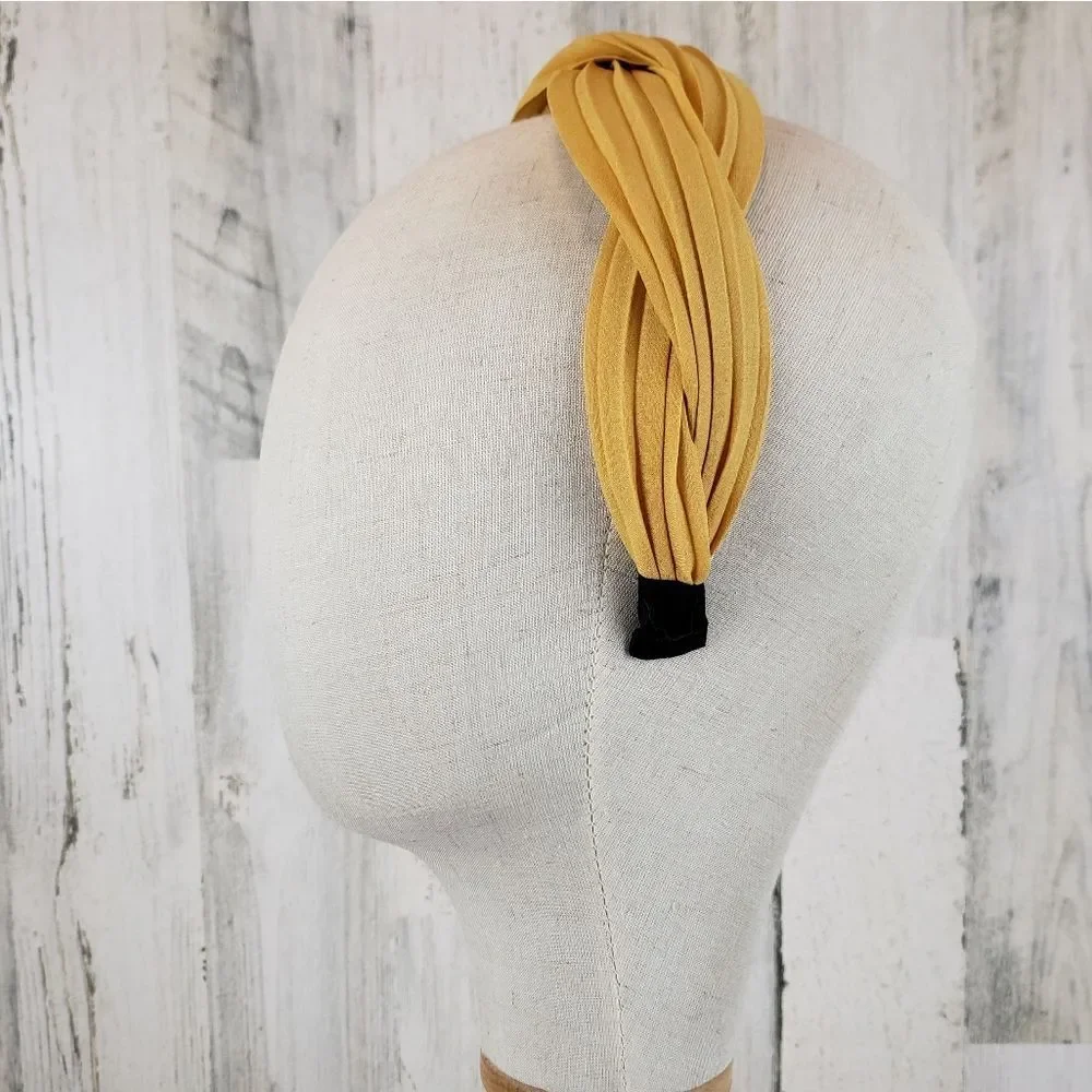 Golden Yellow Braided Headband